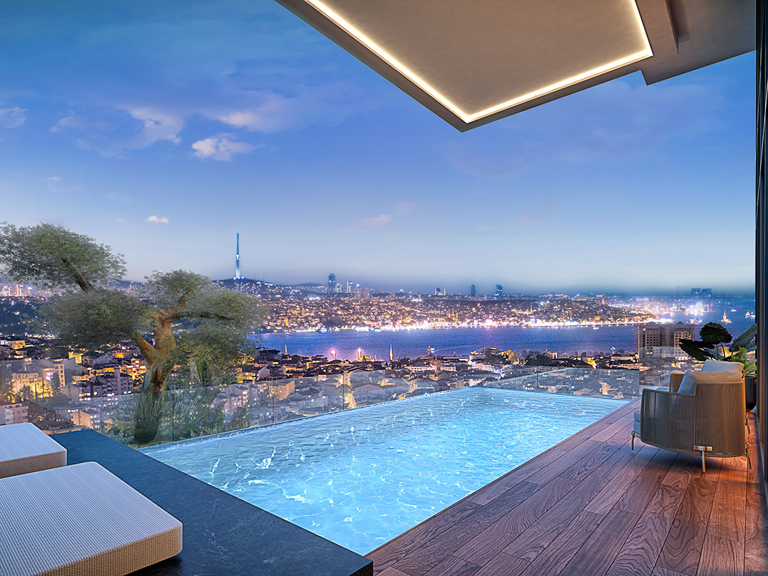 Investment 3 Bedroom Apartments for sale in Nisantasi Koru Sisli Istanbul